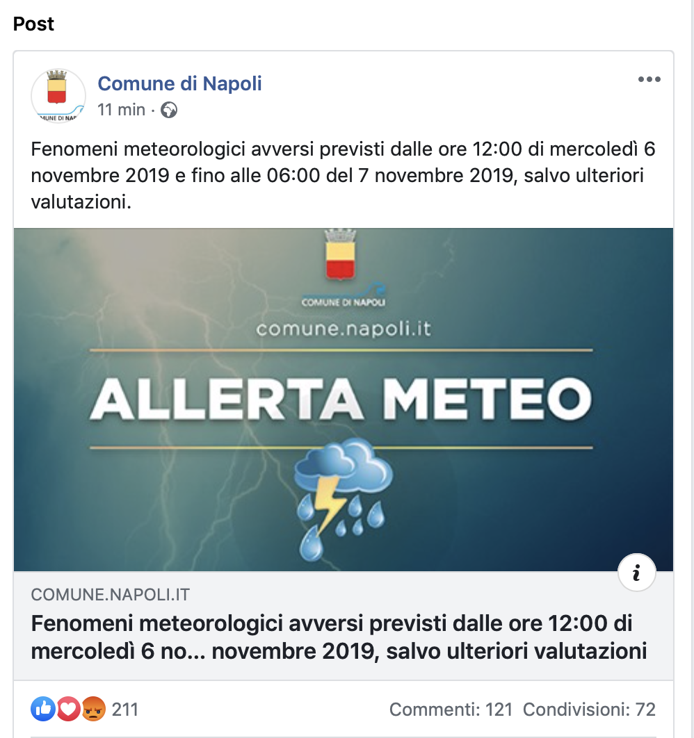 Allerta meteo arancione