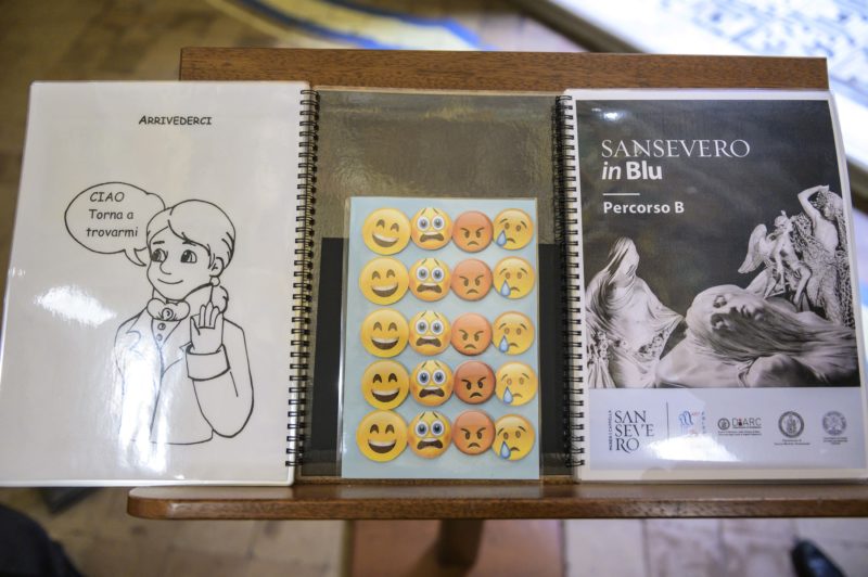 Le emoticon delle agende visive create per "Sansevero in blu"