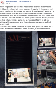 Furto con scasso alla A&M Bookstore, libreria di via Duomo