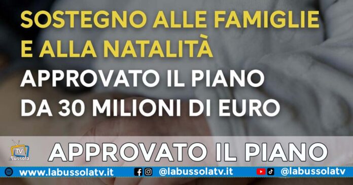 Campania piano sostegno famiglie natalità