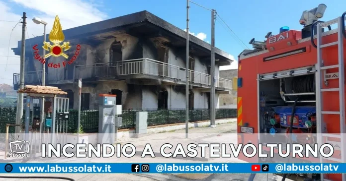 INCENDIO ABITAZIONE CASTELVOLTURNO