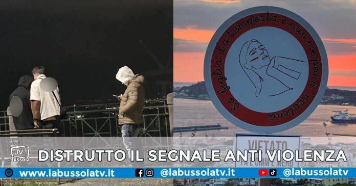 POZZUOLI SEGNALE ANTI VIOLENZA DISTRUTTO