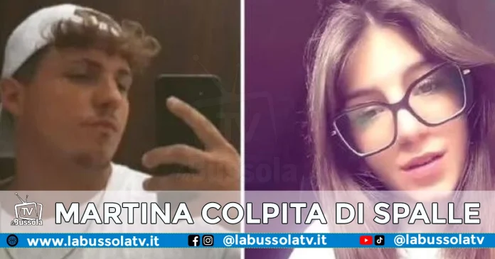 Alessio Tucci colpito Martina di spalle
