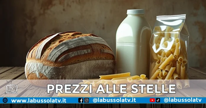 Aumenti record per Pane, Latte e Pasta