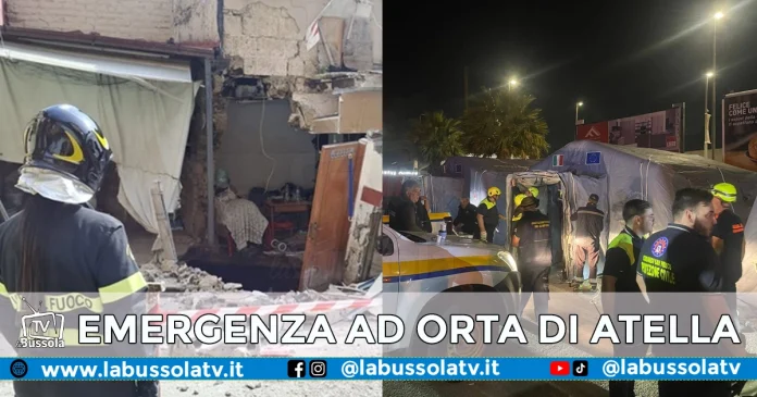 ORTA DI ATELLA CROLLO E TENDOPOLI