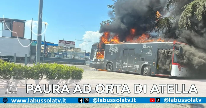 ORTA DI ATELLA BUS INCENDIO