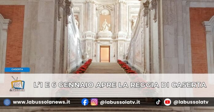 L'1 e 6 gennaio aperture straordinarie della Reggia di Caserta, visitabili gli appartamenti e la mostra 'Regine'