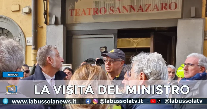 MINISTRO CULTURA GIULI VISITA TEATRO SANNAZARO