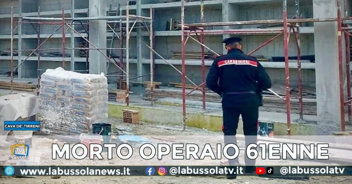 MORTO OPERAIO A CAVA DE' TIRRENI