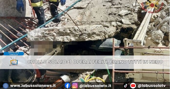 3 feriti per crollo solaio a San Felice a Cancello, lavori abusivi e operai in nero