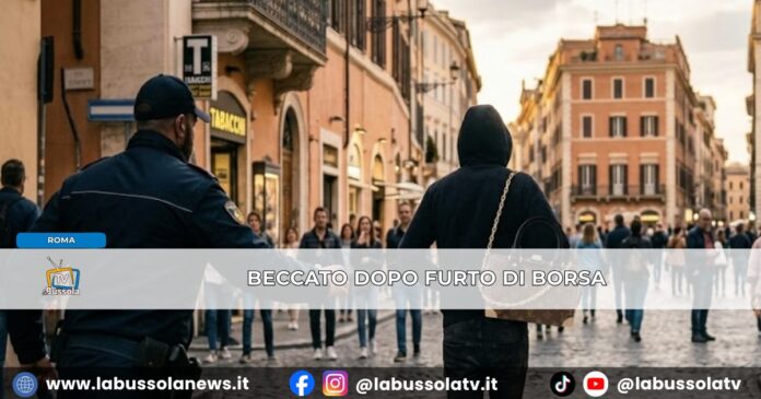 Tenta la fuga dopo aver rubato una borsa nel negozio Luis Vuitton bloccato dalla Vigilanza per le strade del centro