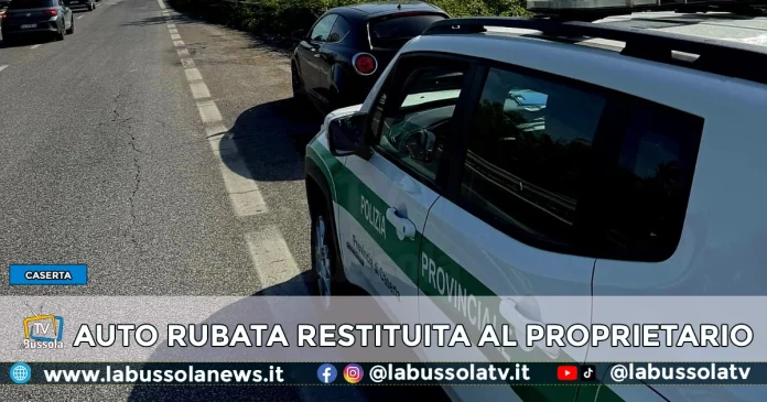 CASERTA AUTO RUBATA RESTITUITA AL PROPRIETARIO