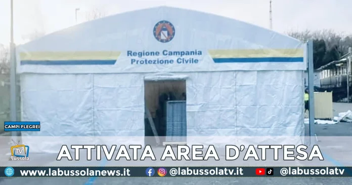 TERREMOTO CAMPI FLEGREI AREA D'ATTESA EX BASE NATO