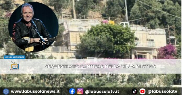 Violazioni per sicurezza sul lavoro, Carabinieri sequestrano cantiere nella villa di Sting a Massa Lubrense