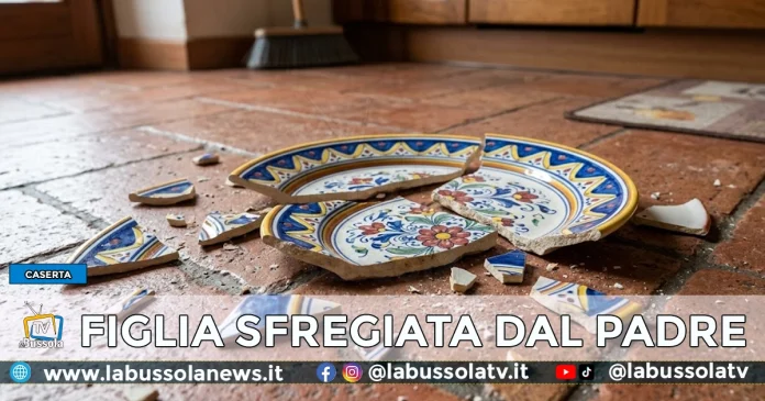 Piatto contro volto figlia