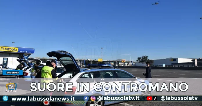 SUORE CONTROMANO AUTOSTRADA NAPOLI SALERNO