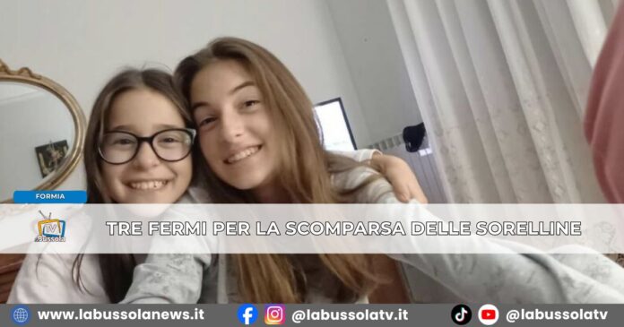 Sorelle scomparse in Abruzzo e ritrovate a Formia madre, compagno e nonno fermati per sequestro di persona