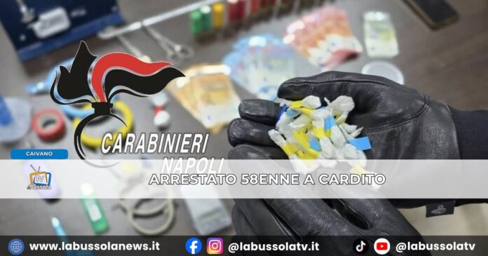 Cardito 20 dosi di cocaina addosso e un fucile in casa, arrestato 58enne dai carabinieri di caivano