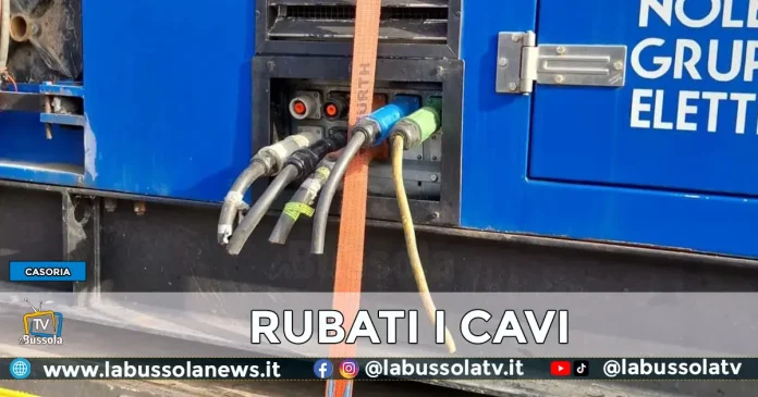 Casoria, furto dei cavi del gruppo elettrogeno in via Capri