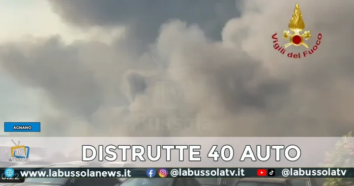 INCENDIO POZZUOLI AGNANO