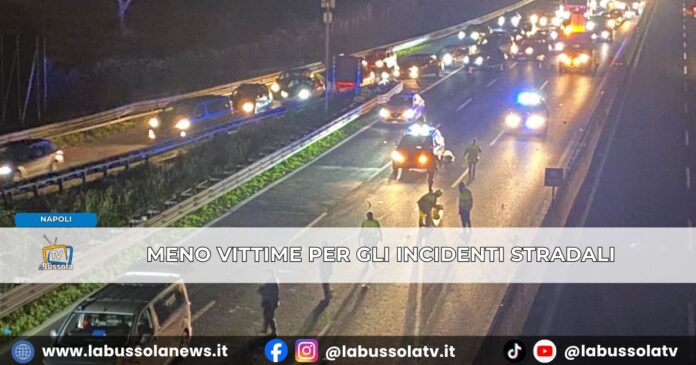 Incidenti stradali, nel 2025 vittime in diminuzione a Napoli e in Campania