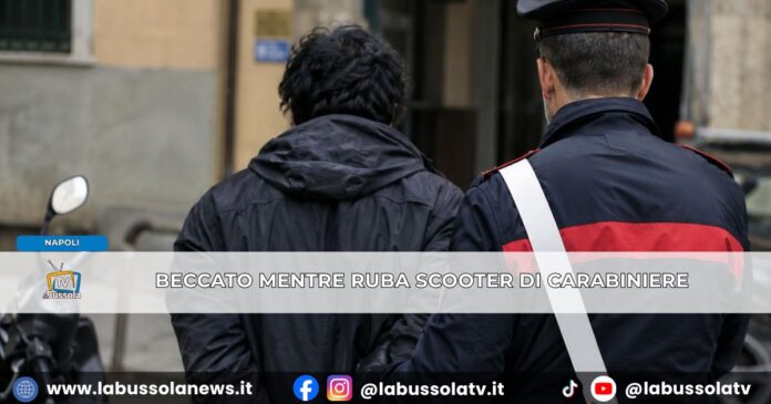 Napoli tenta furto scooter di un carabiniere davanti caserma, preso 28enne