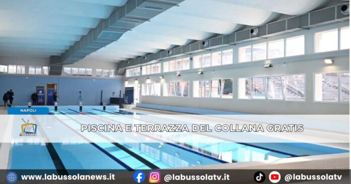 Ondate di calore a Napoli, terrazza e piscina del Collana gratis per anziani e disabili