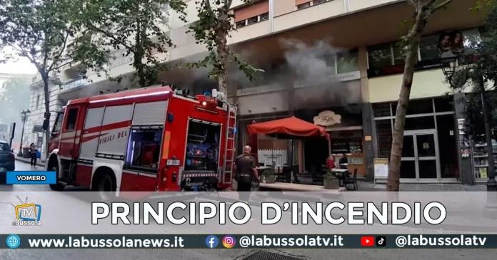 INCENDIO LOCALE PIAZZA VANVITELLI VOMERO