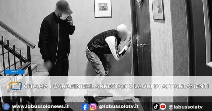 Nola, furto sventato nella notte due uomini bloccati dai carabinieri all’uscita di un palazzo