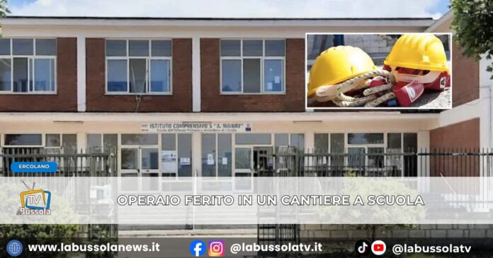 Operaio ferito nel cantiere di una scuola a Ercolano trauma al bacino ed emorragia interna