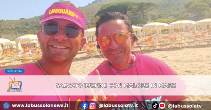 Paura a Sperlonga, 33enne napoletano accusa malore in mare salvato da due bagnini