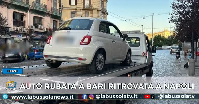 Auto Rubata a Bari ritrovata a Napoli