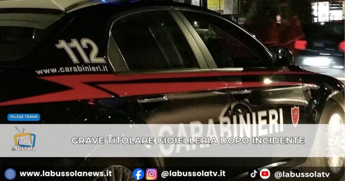 Furto in una gioielleria nel beneventano, la titolare insegue i ladri ma si schianta contro un muro è grave