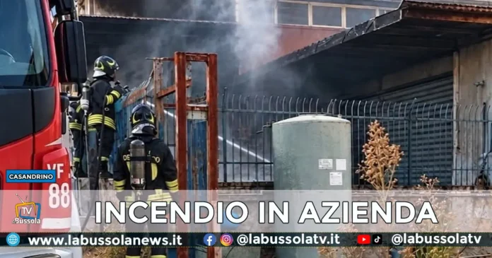 INCENDIO AZIENDA MATERIALE PLASTICO CASANDRINO