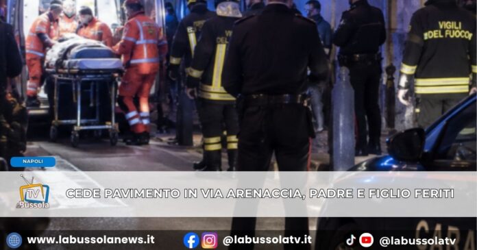 Napoli Cede pavimento e precipitano nel piano sottostante in via Arenaccia, padre e figlio in ospedale