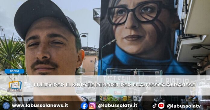 Napoli, Jorit paga mille euro per il murale dedicato a Francesca Albanese mancava la Cila