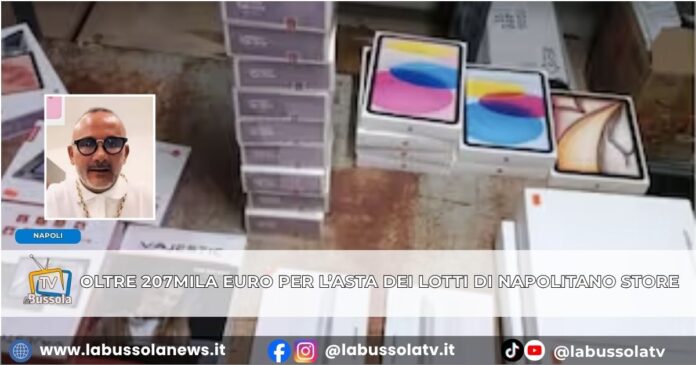 Napolitano Store, venduti all’asta tre lotti di merce sequestrata incasso da oltre 207mila euro