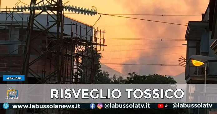 puzza bruciato area nord di Napoli